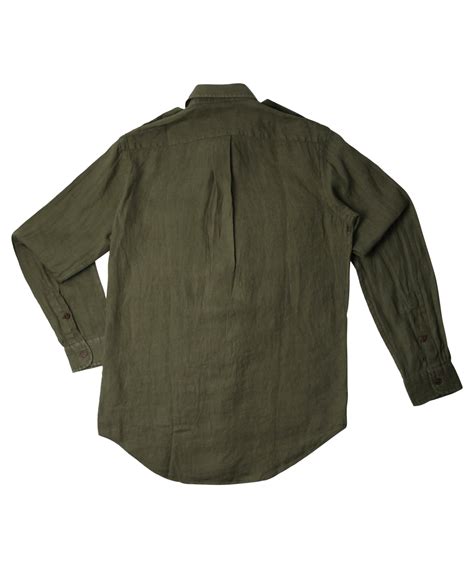 Lyst Polo Ralph Lauren Olive Linen Shirt In Green For Men