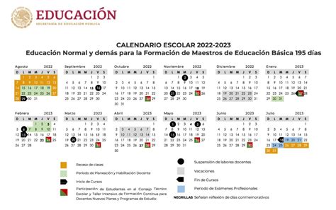 Sep Presenta Calendario Escolar 2022 2023