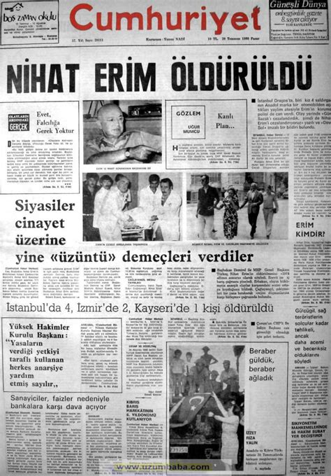 Tarihi Gazete Manşetleri 1980 1982 Gazete Manşetleri