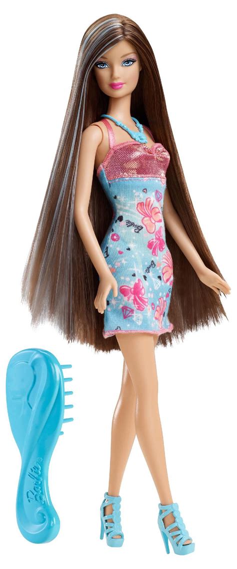 In addition, the two princesses elsa and ariel will also attend the ball. Barbie HAIR-TASTIC!® BRUNETTE & BLUE LONG HAIR DOLL - Toys ...