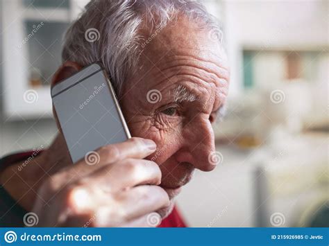 Old Man Talking On Mobile Phone Stock Image Image Of Portrait People