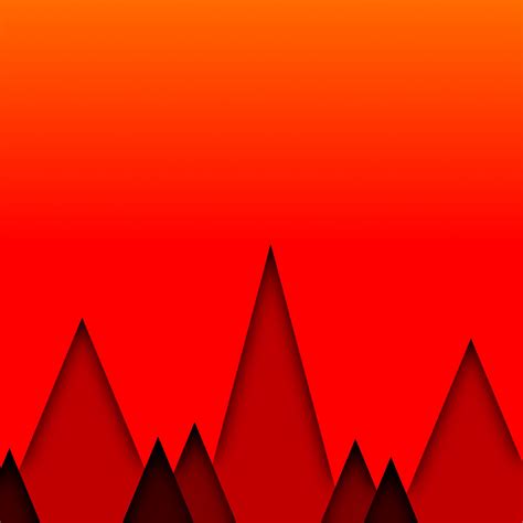 Download Wallpaper 3415x3415 Triangles Geometric Red Bright Ipad Pro