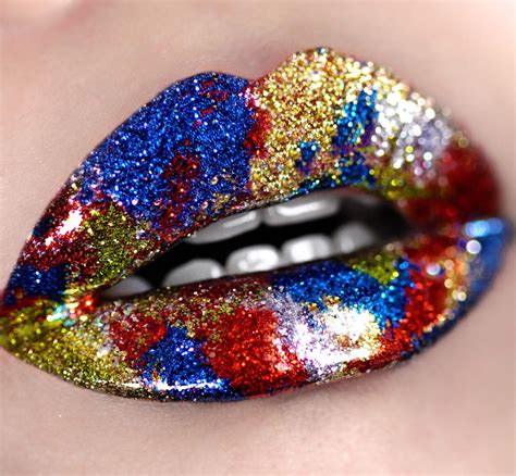 Instagram Theminaficent Glitter Lipstick Metallic Lips Lipstick Art