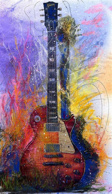 Fun With Les Les Paul Guitar Watercolor Another Guitar Painting
