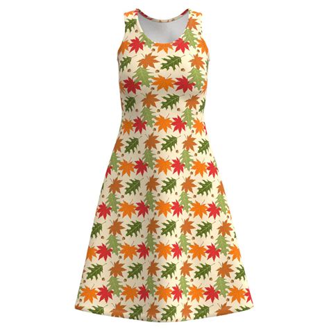 Leaves Of Autumn Sleeveless Dress Eightythree Xyz Clothing