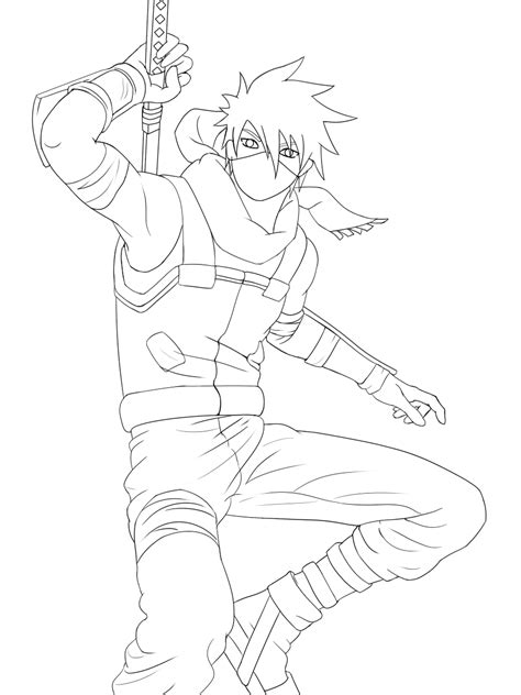 Anbu Kakashi Lineart By Rufhie On Deviantart