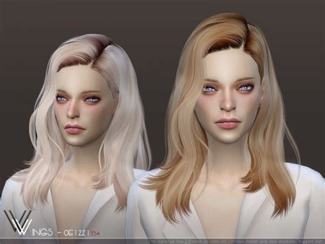 The Sims Resource Wings Oe1221 Hair Sims 4 Hairs