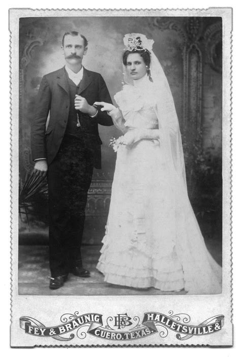Portrait Of An Unknown Couple Wedding Gowns Vintage Wedding