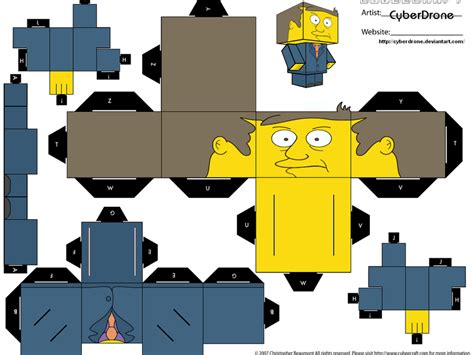 Cubeecraft De Los Simpson Megapost Taringa Paper Toys Template
