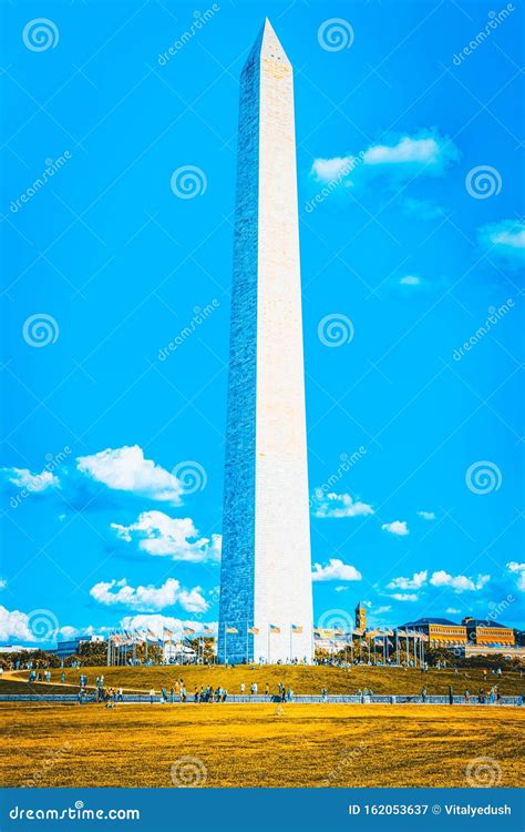 Washington Usa Washington Monument Is An Obelisk On The National Mall