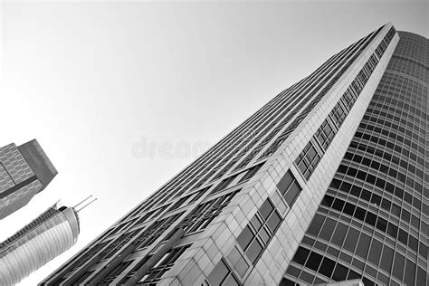 Modern Business Office Building Exterior Black And White Stock Image