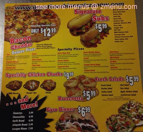 online menu of bambinos pizza restaurant toledo ohio 43609 zmenu