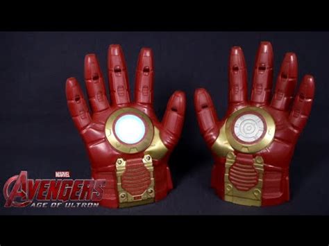 The avengers iron man left hand gloves with light + sound. Avengers Age of Ultron Iron Man Arc FX Armor Gloves from ...