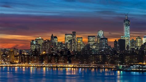 Manhattan Skyline New York Panorama Wallpapers Hd