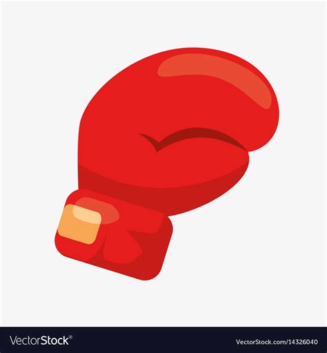 Cartoon Red Boxing Glove Icon Front And Back Vector Image Vlrengbr