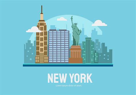 New York City Building Vector Flat Illustration 274344 Vector Art At