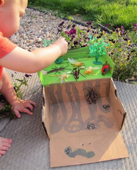 Indietutes Bug Habitat From Shoebox Diorama Kids Habitats Projects
