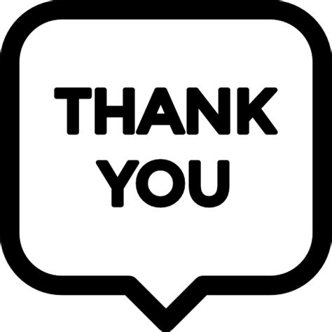 White Thank You Icon Png