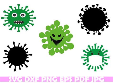 Virus Svg Bundle Virus Png Virus  Bacteria Svg Plague Etsy