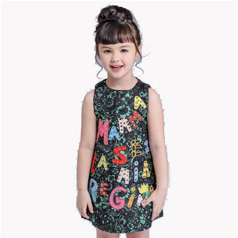 High Luxury 2019 Summer Girls Dress Brand Designer Kids Clothes Winter