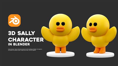 D Sally Line Friends Character Modeling Blender Tutorial For