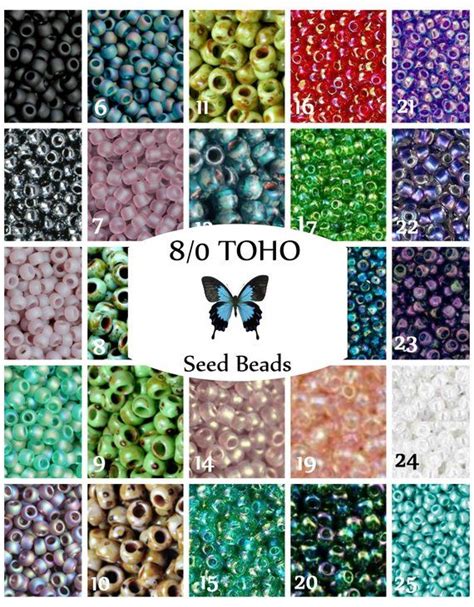 Size 80 Toho Round Seed Beads 10gr 25 Colors You Choose Etsy Seed