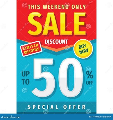 Sale Vertical Banner Design Discount Up To 50 Off Concept Poster