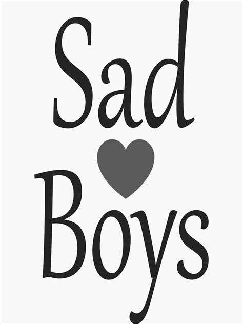 Sad Boys Sticker For Sale By Michaeldecoo Redbubble