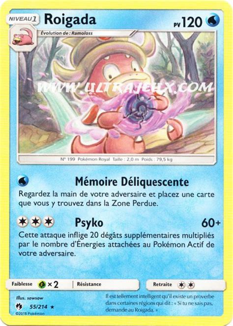 Roigada 55214 Carte Pokémon Cartes à Lunité Français Ultrajeux