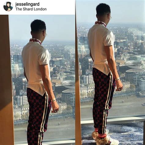 Manchesterunited Footballer Jesselingard Enjoyed The View Laced In Gucci Jesse Lingard