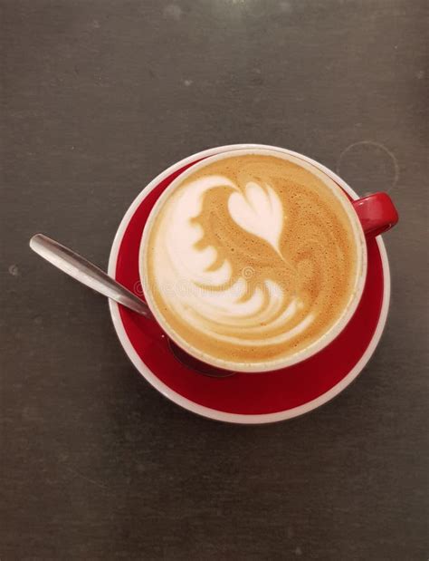 Barista Coffee With Froth Design Stock Image Image Of Single Spoon