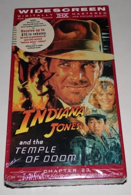 INDIANA JONES AND The Temple Of Doom VHS Widescreen Brand New Sealed PicClick
