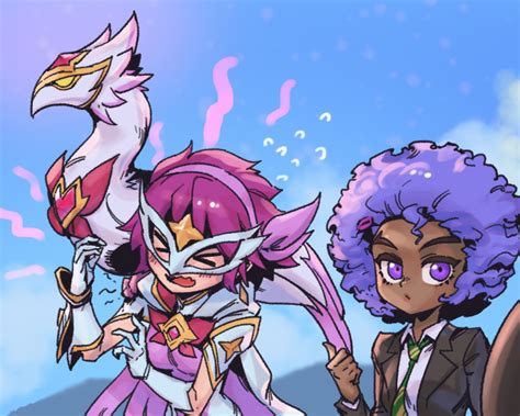 Quinn Valor Rell Star Guardian Quinn And Star Guardian Rell League Of Legends Drawn By