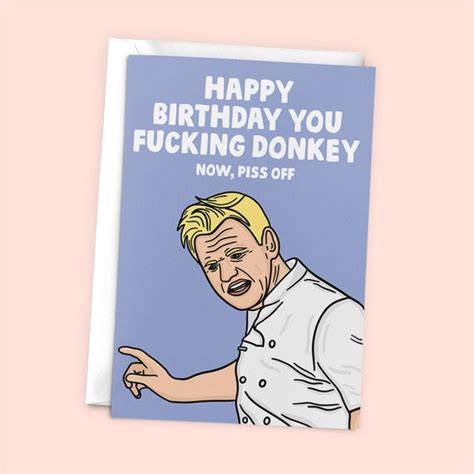 gordon ramsay birthday card funny ramsay card meme card etsy