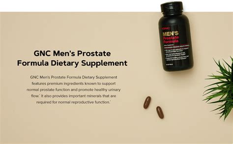 gnc men s prostate formula 60 softgels supports normal reproductive function
