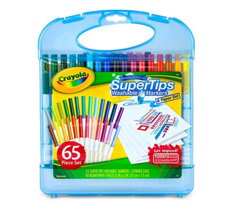 supertips washable markers and paper set crayola