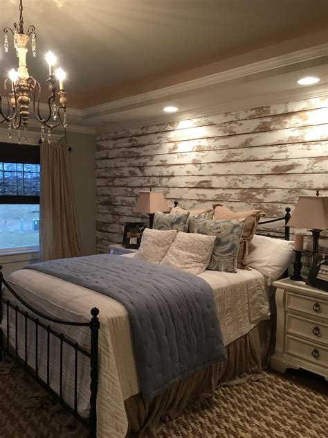 Love This Distressed Wood Accent Wall In The Master Bedroom Wood