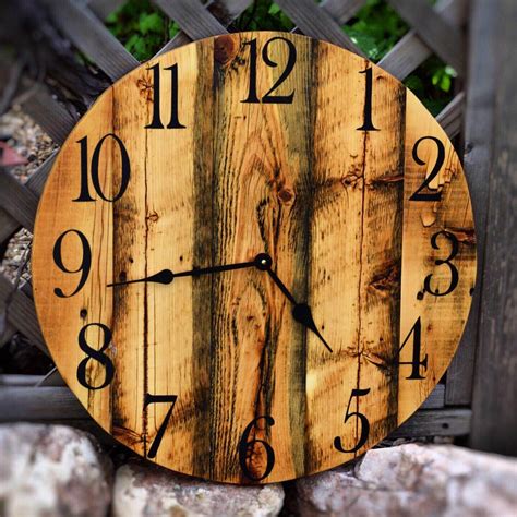 Rustic Wall Clock Barn Wood Wall Clock Wood Clock Reclaimed Etsy