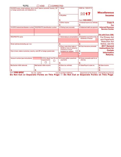 Irs 1099 Misc Form Free Download Create Fill And Print