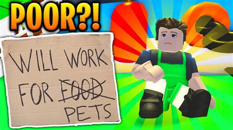 Pretending To Be Poor Adopt Me Roblox Youtube