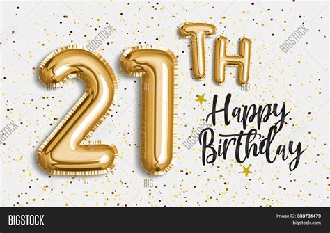 Happy 21th Birthday Image And Photo Free Trial Bigstock