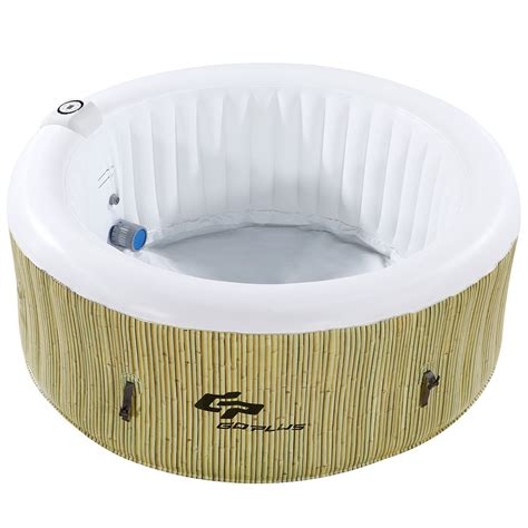 Costway Goplus 4 Person Inflatable Hot Tub Outdoor Jets Portable Heated Bubble Massage Spa