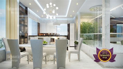 Exclusive Contemporary Dining Room Luxury Interior