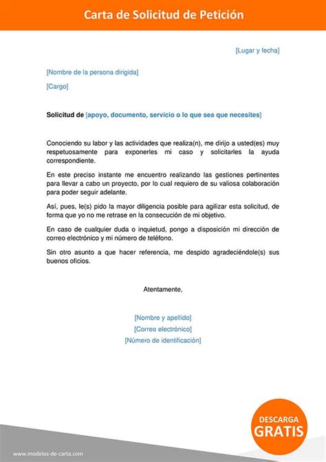 Carta De Solicitud Para Pedir Algo