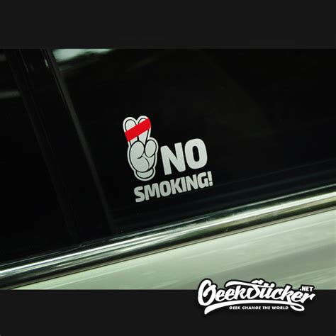 No Smoking Car Sticker Funny Cute Car Styling Motorcycle Sticker