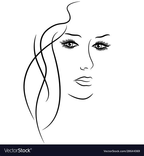 Abstract Female Face Royalty Free Vector Image