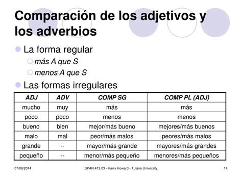 Ppt Comparación De Los Adjetivos Y Los Adverbios Día 6 Powerpoint