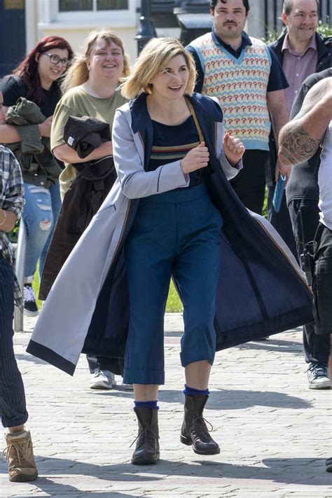 Jodie Whittaker Greets Her Fans While Filming For Bbcs Doctor Who At Gloucester Cathedral In