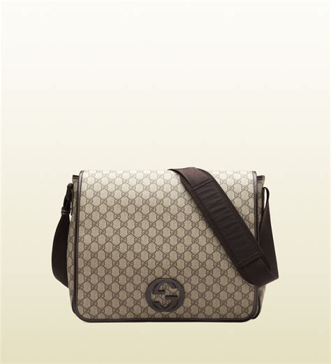Gucci Gg Supreme Canvas Messenger Bag In Beige For Men Lyst