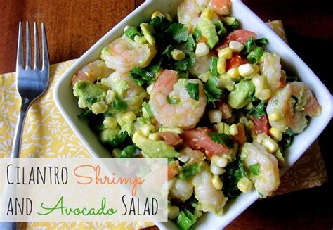 The cilantro lime vinaigrette you make for the shrimp adds so much freshness, and paired with bright tomatoes and creamy avocado, it's a flavor match made in heaven! Cilantro Shrimp and Avocado Salad - Peanut Butter Fingers